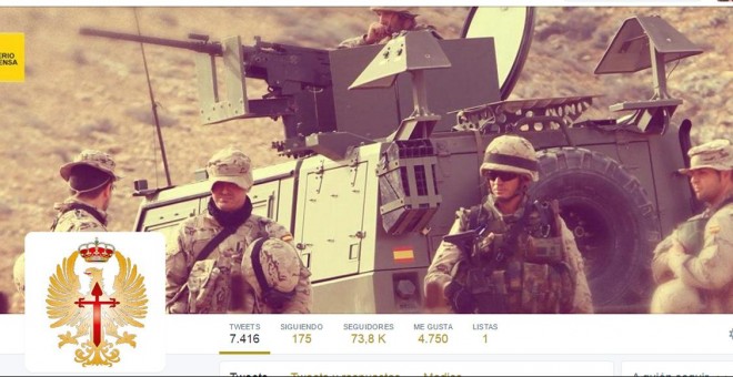 Cuenta de Twitter del Ejército de Tierra de España.