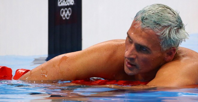 El nadador Ryan Lochte tras la final de los 200 metros estilos. /REUTERS