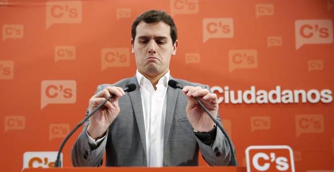 El presidente de Ciudadanos, Albert Rivera, en una rueda de prensa. REUTERS/Susana Vera