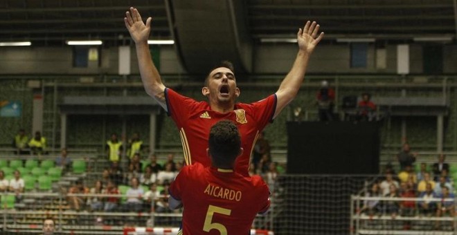 La selección española de fútbol sala logra el pleno de victorias en la primera fase del Mundial de Colombia. RFEF