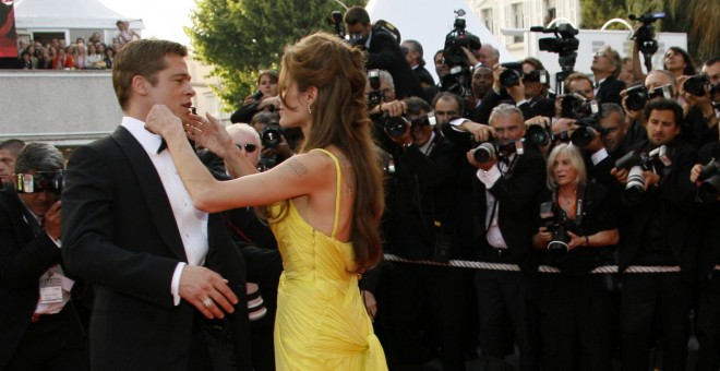 Brad Pitt y Angelina Jolie en la 60ª edición del Festival de Cannes. REUTERS