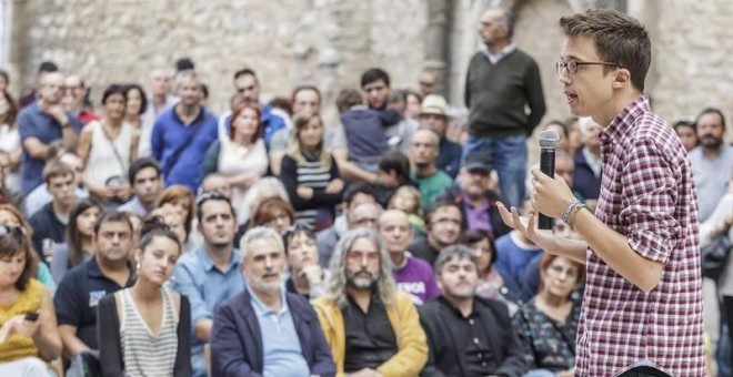 El secretario político de Podemos y portavoz de Unidos Podemos en el Congreso, Íñigo Errejón, ha participado en un acto público en Burgos. EFE/Santi Otero