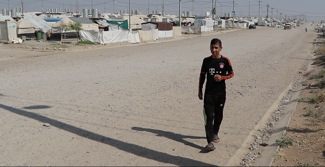 Campo de desplazados yazidí en el norte de irak, foto ferran barber.- FERRAN BARRER