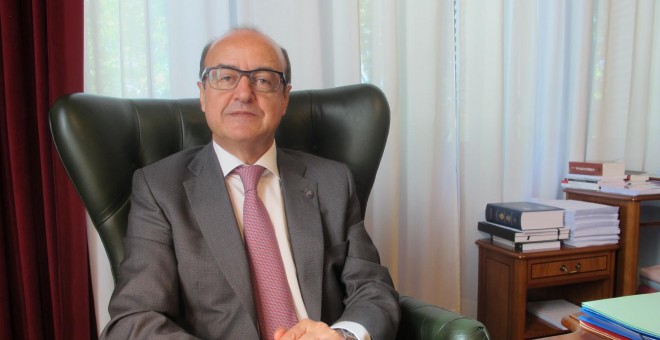 Jesús María Barrientos, presidente del Tribunal Superior de Justicia de Catalunya, en su despacho. Foto: TSJCat