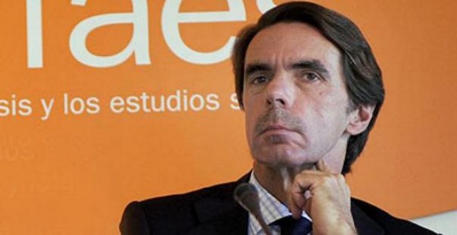 El expresidente del Gobierno, José María Aznar, en un acto de FAES. EFE