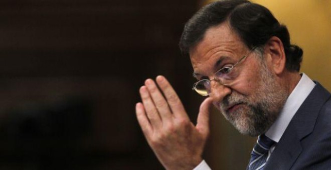 El presidente del Gobierno en funciones, Mariano Rajoy, en una de sus intervenciones en el Congreso. Archivo REUTERS