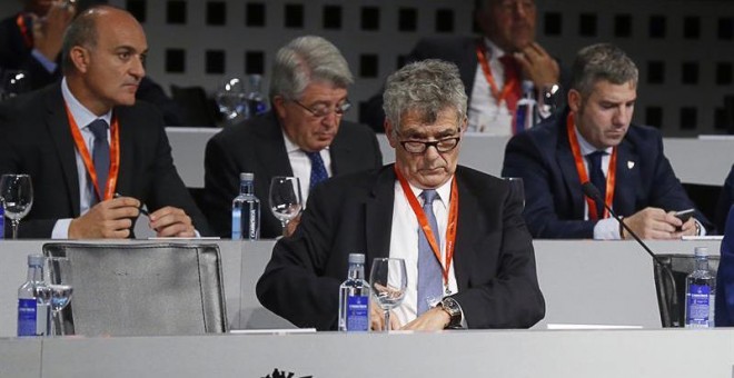 Villar, durante la Asamblea de la RFEF. EFE/Kiko Huesca