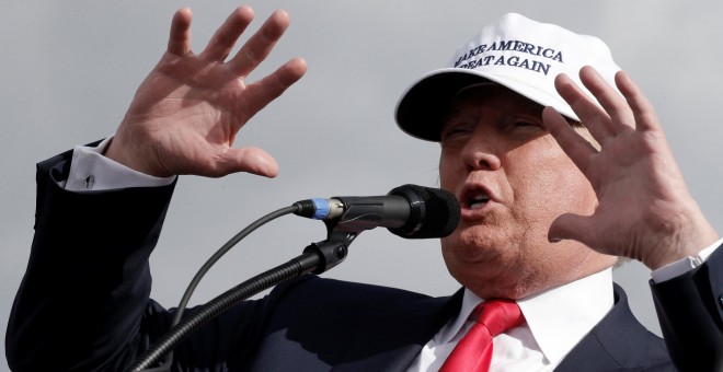 El candidato republicano a la presidencia de los Estados Unidos, Donald Trump, durante un acto de campaña en Florida. REUTERS/Mike Segar