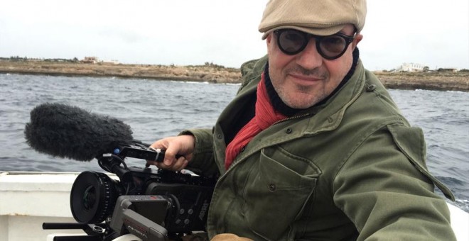 Gianfranco Rosi, en el rodaje