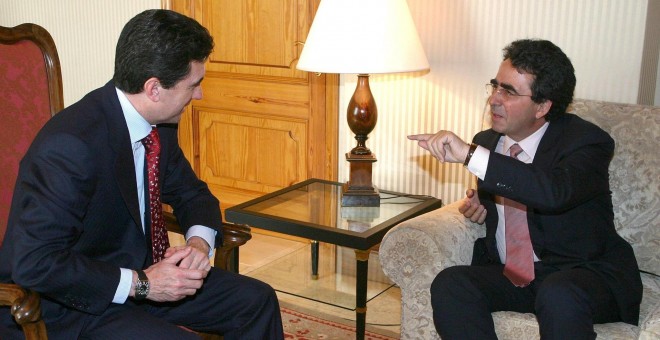 Jaume Matas en una reunión con el arquitecto Santiago Calatrava.