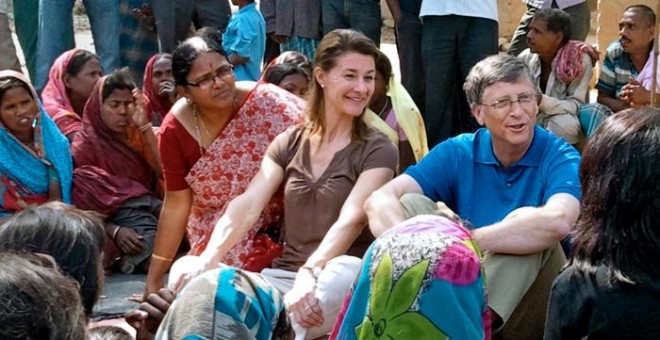 Bill y Melinda Gates durante un viaje a la India en 2011.-BILL AND MELINDA GATES FOUNDATION