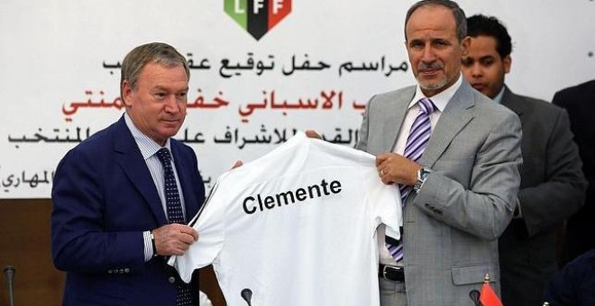 Javier Clemente, en su presentación como seleccionador de Libia.