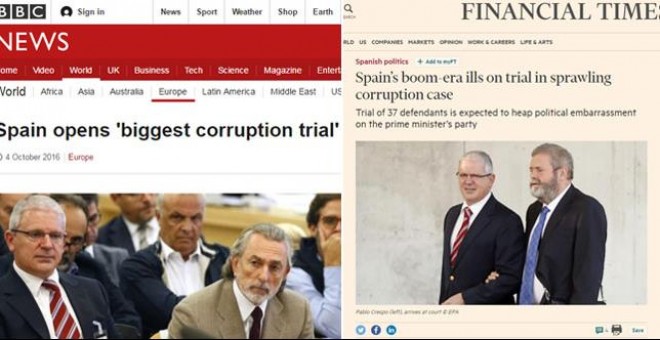 Noticias de BBC y 'Financial Times' sobre la trama Gürtel