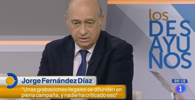 Jorge Fernández Díaz durante su entrevista en 'Los Desayunos' de TVE.