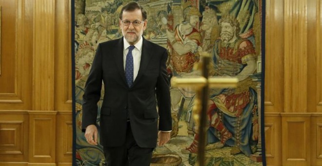 El reelegido presidente del Gobierno, Mariano Rajoy, poco antes de jurar el cargo. - EFE