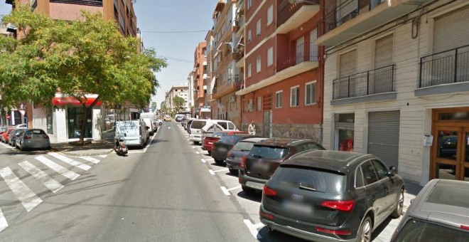 Calle Alcalde Suárez Llanos, en el Barrio Carolinas Bajas de Alicante.