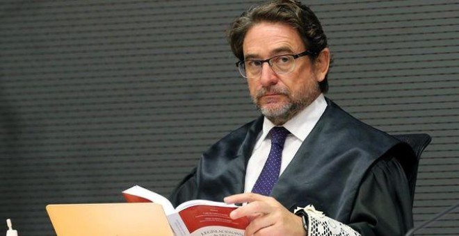 El magistrado Salvador Alba durante el juicio del 'caso Calero'. EFE/ELVIRA URQUIJO