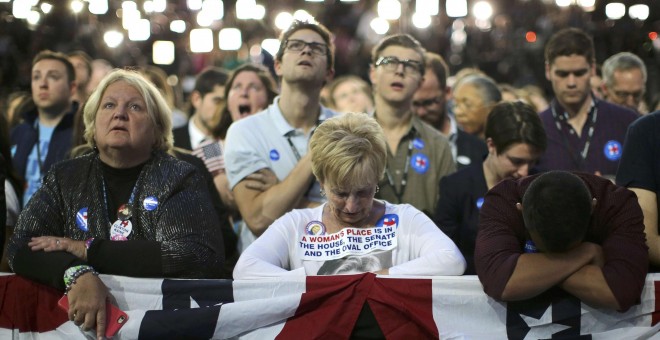 Seguidores de Hillary Clinton, conmocionados por la victoria de Trump. /REUTERS