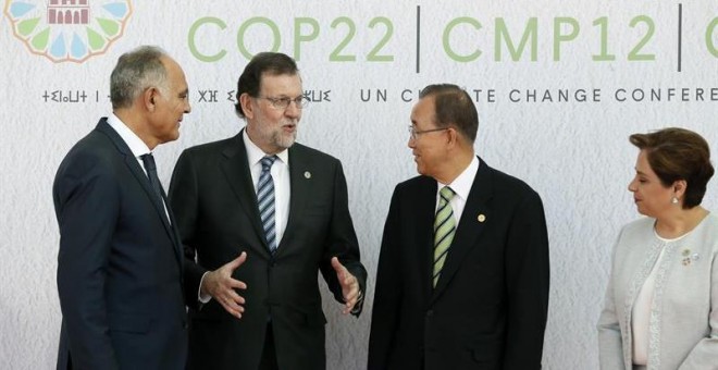 Mariano Rajoy, en la cumbre del clima en Marrakech. EFE