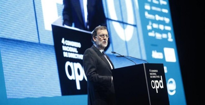 Rajoy interviene en la Congreso Nacional de Directivos. / EUROPA PRESS