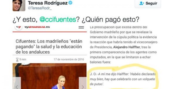 Twitter de Teresa Rodríguez-