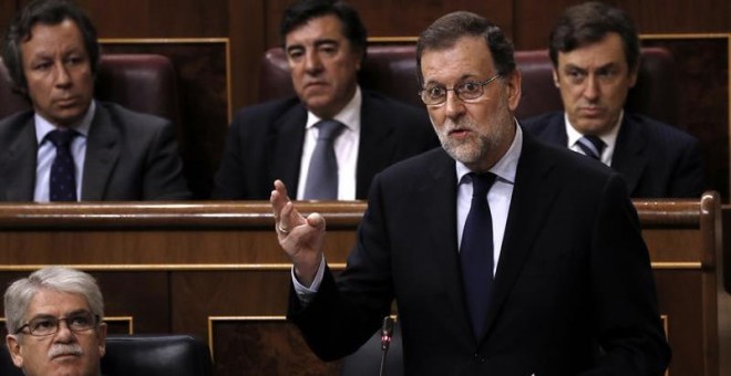 Mariano Rajoy durante la primera sesión del control al Gobierno, después de trece meses / EFE