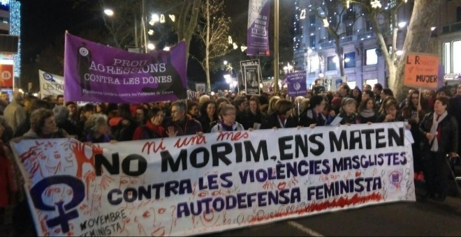 Manifestación 25-N en Barcelona.