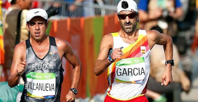 García Bragado en la prueba en los Juegos Olímpicos de Río 2016.