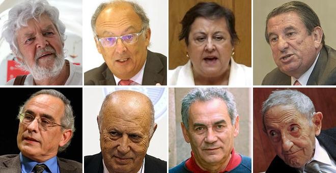 Beiras, González Laxe, García Negro, Francisco Vázquez, Xerardo Estévez, Méndez Ferrín, Camilo Nogueira y Díaz Pardo.