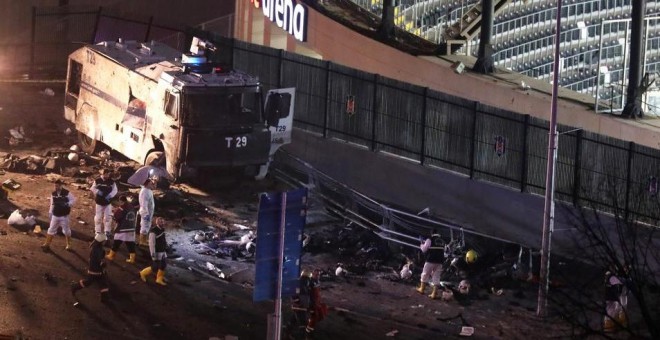 mágenes del atentado en el estadio del Besiktas. EFE