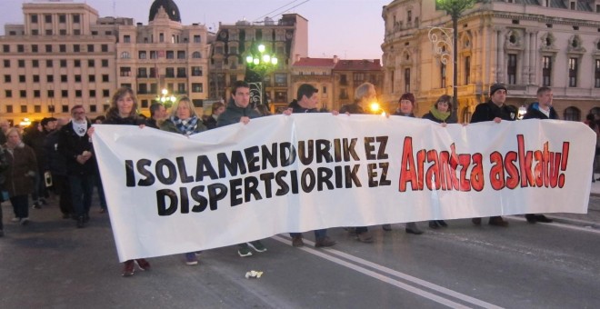 Manifestación en Bilbao por la privación en libertad de la abogada Arantza Zulueta. EUROPA PRESS