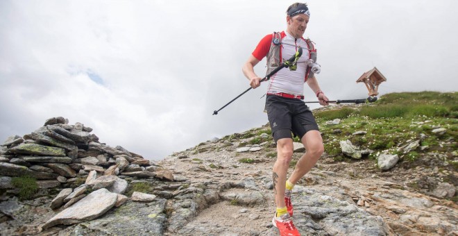 Un deportista durante una carrera de 'trail'.