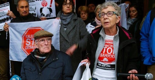 Patxi Zubiarre, de 84 años, iba a ser desahuciado este miércoles de su casa de toda la vida / STOP DESAHUCIOS