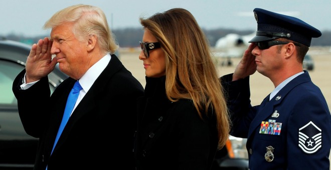 Donald Trump a su llegada este jueves a Washington / REUTERS