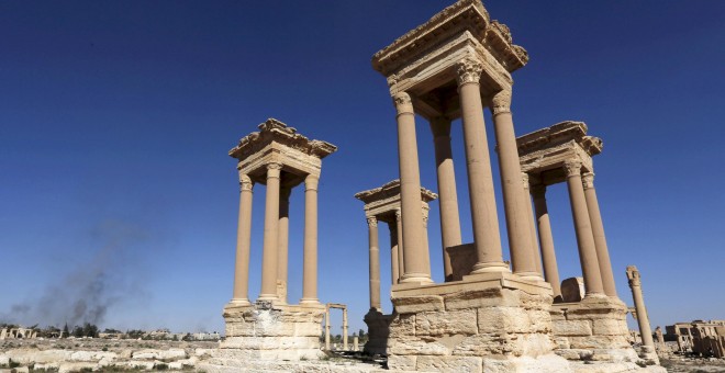 Imagen de archivo del Tetrápilo de la antigua ciudad siria de Palmira. REUTERS/Omar Sanadiki