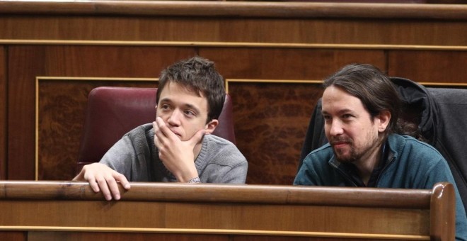 Pablo Iglesias e Íñigo Errejón en una foto de archivo en el Congreso / EUROPA PRESS