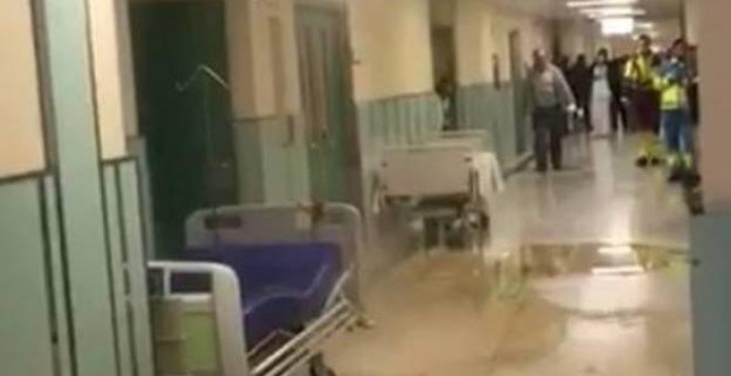 Nuevas inundaciones en el Hospital 12 de Octubre. (Twitter de José Fernández)
