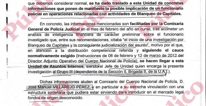 Introducción al informe sobre un posible delito de Blanqueo de Capitales del comisario José Manuel Villarejo y familia.