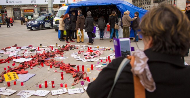 8 mujeres continúan en huelga de hambre por la violencia machista. CHRISTIAN GONZÁLEZ