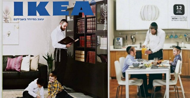 Ikea ignora a las mujeres y a las niñas en su catálogo para Israel.