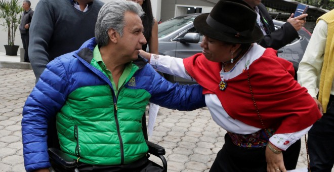 El candidato de Alianza PAIS, Lenín Moreno. REUTERS/Henry Romero