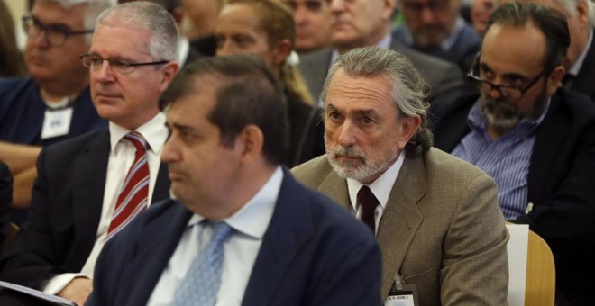 Francisco Correa, líder de la trama Gürtel, en el juicio de la trama. EFE