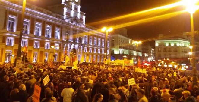 La Puerta del Sol al final de la manifestaciÃ³n.PÃšBLICO