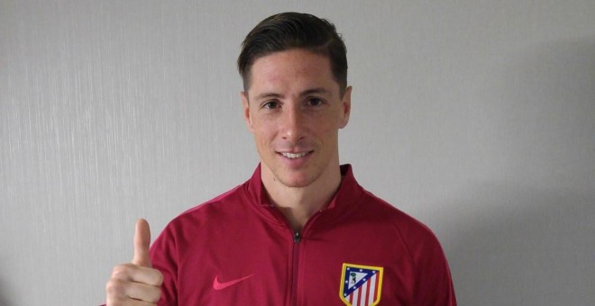 Imagen de Torres difundida por el Atlético de Madrid en Twitter.