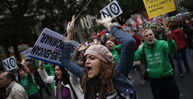 Manifestación de la Marea Verde. REUTERS