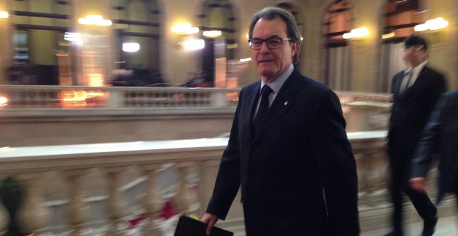 El expresident de la Generalitat y líder de la extinta CDC, Artur Mas, en el Palamnt. E.P.