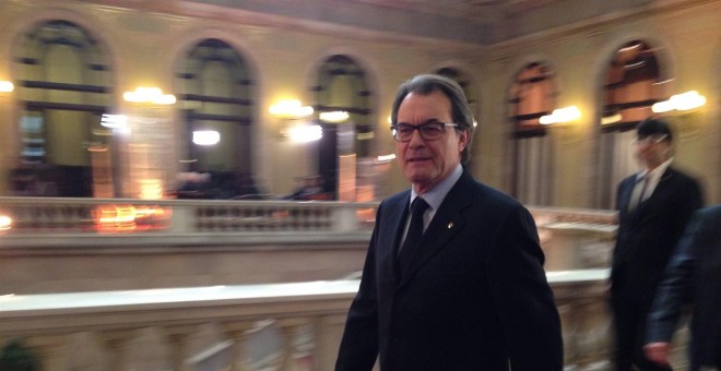 El expresident de la Generalitat y líder de la extinta CDC, Artur Mas, en el Palamnt. E.P.