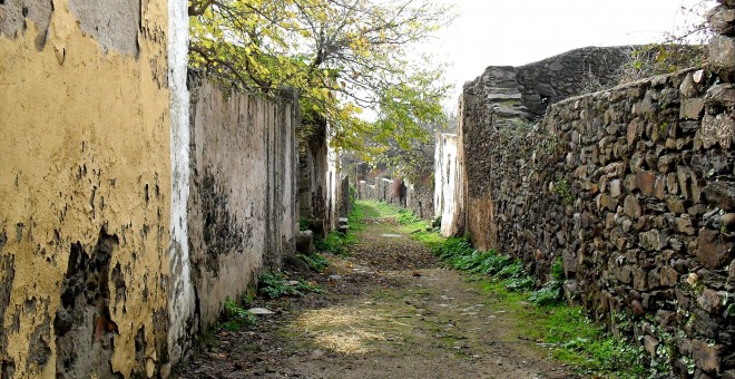 Localidad de Granadilla (Cáceres) abandonada desde 1964
