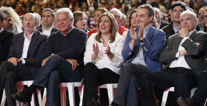 Susana Díaz, en el acto en el que ha anunciado su candidatura a liderar el PSOE. EFE