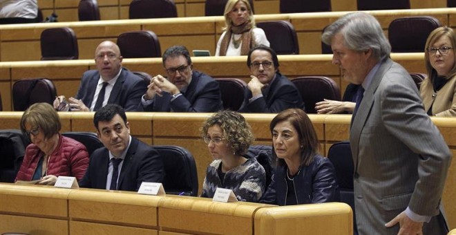 El ministro de Educación, Cultura y Deporte, Íñigo Méndez de Vigo, durante su intervención ayer en el Senado. /EFE